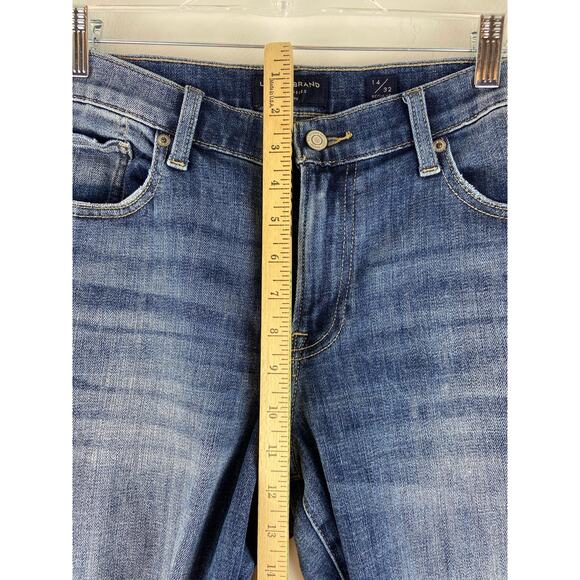 Lucky Brand Sweet Straight raw hem Dark Wash Jeans Size 14 /32 R x 24 (1133) - Picture 3 of 9
